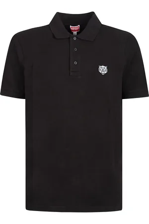 Kenzo Homme, Tops, Noir, Taille: M Polo Brodé Tigre