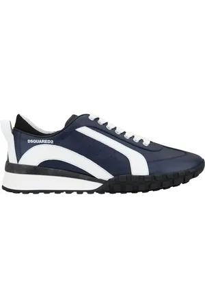 Dsquared2 Homme, Chaussures, Bleu, Taille: 42 EU Baskets en cuir à lacets