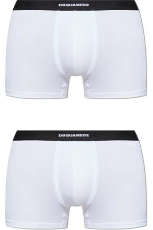 Dsquared2 Homme, Sous-vêtements, Blanc, Taille: M Boxers lot de deux