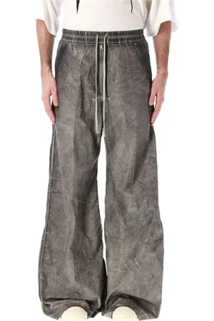 Rick Owens Homme, Pantalons, Gris, Taille: XS Pantalon large à coupe décontractée