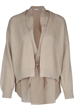 Brunello Cucinelli Femme, Pulls, , Taille: 42 FR Cardigan Tricot Élégant