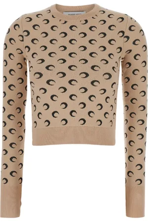 Marine Serre Femme, Pulls, , Taille: 36 FR Pull Jacquard Croissant de Lune