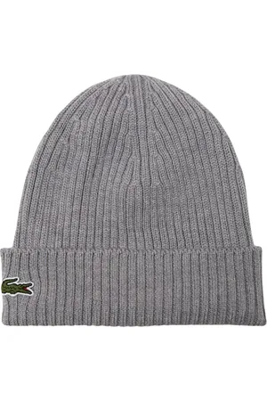 Lacoste Homme, Accessoires, Gris, Taille: ONE Size Bonnet en laine mérinos brossée à côtes