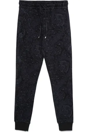 Etro Homme, Pantalons, Bleu, Taille: L Pantalon de jogging en molleton de coton bleu marine