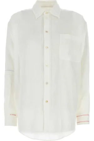 Marni Femme, Blouses et Chemises, Blanc, Taille: 36 FR Chemise en Lin Blanc