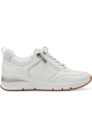 Tamaris Femme, Chaussures, Blanc, Taille: 38 EU Rea Zip Wedge Baskets