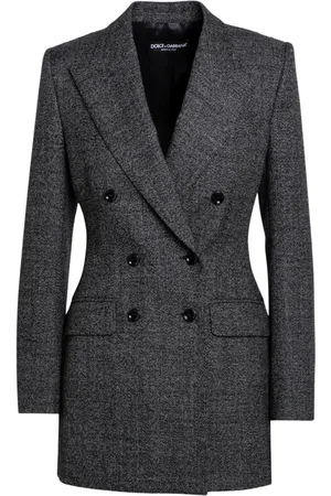 Dolce & Gabbana Femme, Vestes, Noir, Taille: 36 FR Veste à Double Boutonnage