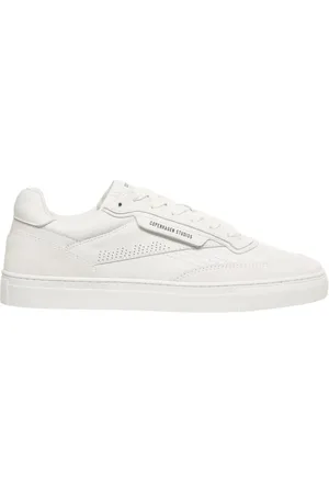 Copenhagen Shoes Homme, Chaussures, Blanc, Taille: 43 EU Baskets en cuir blanc avec surpiqûres