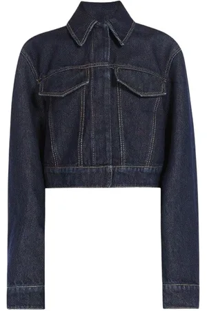 Sportmax Femme, Vestes, Bleu, Taille: 36 FR Veste Courte en Denim