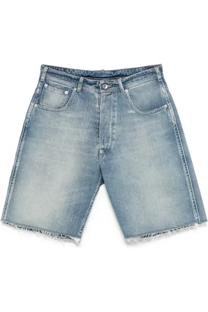 Maison Margiela Homme, Shorts, Bleu, Taille: W32 Bermuda en denim à boucle