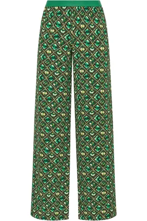 Maliparmi Femme, Pantalons, Vert, Taille: 40 FR Collection de Mode Élégante