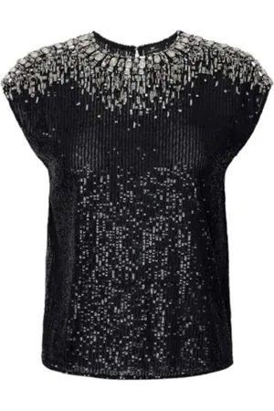 Elisabetta Franchi Femme, Blouses et Chemises, Noir, Taille: 36 FR Chemise Broderies