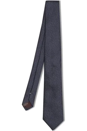 CANALI Homme, Accessoires, Bleu, Taille: ONE Size Élégante cravate en soie à motifs géométriques