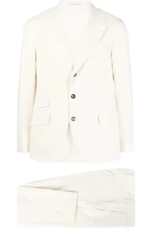 Brunello Cucinelli Homme, Costumes, , Taille: M Costume de loisirs blanc
