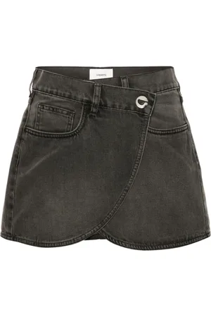 COPERNI Femme, Jupes, Gris, Taille: 40 FR Mini-jupe en denim style croisé
