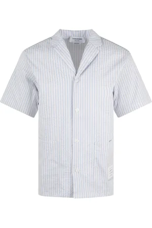 Thom Browne Homme, Chemises, Blanc, Taille: M Chemise Swim Seersucker
