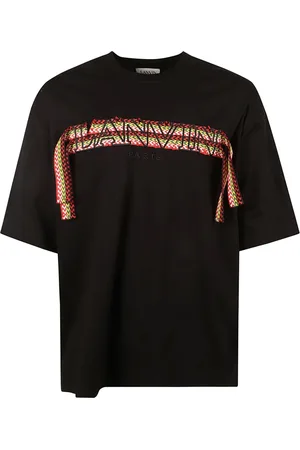 Lanvin Homme, Tops, Noir, Taille: S T-shirt ras du cou Curblace