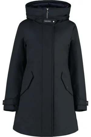 Woolrich Femme, Manteaux, Bleu, Taille: 40 FR Parka à capuche coupe-vent avec garnissage en duvet