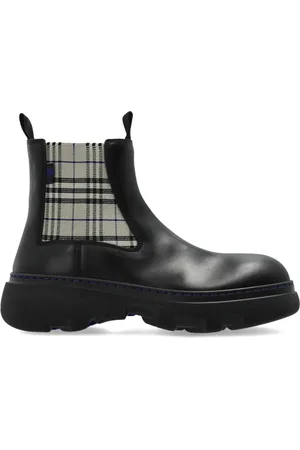 Burberry Femme, Chaussures, Noir, Taille: 39 1/2 EU Bottes Chelsea Creeper en cuir