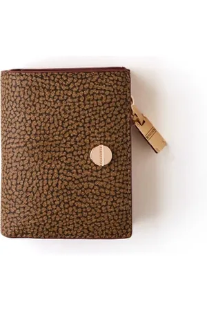 Borbonese Femme, Accessoires, Brun, Taille: ONE Size Portefeuille Bifold Compact