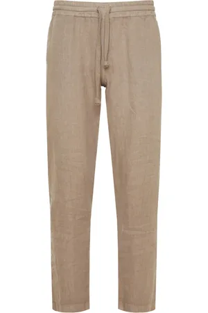 FEDELI Homme, Pantalons, , Taille: M Pantalon en Lin avec Cordon de Serrage et Poches