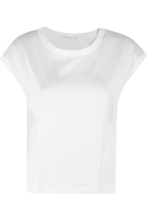 Circolo Femme, Tops, Blanc, Taille: 40 FR T-shirt décontracté en coton
