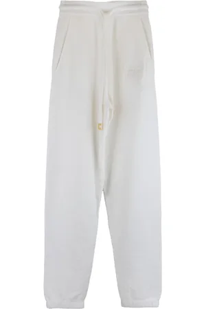 Elisabetta Franchi Femme, Pantalons, Blanc, Taille: 36 FR Pantalon de survêtement à nouer à la taille