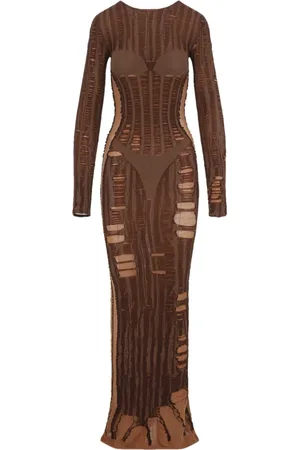 Diesel Femme, Robes, Brun, Taille: 40 FR M-Calimera Robe Longue