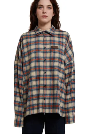 Dsquared2 Femme, Blouses et Chemises, Multicolore, Taille: 38 FR Chemise Oversize Tartan Multicolore