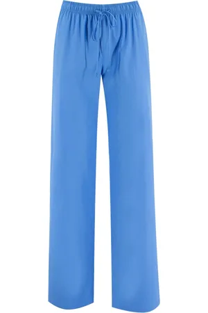 ERMANNO SCERVINO Femme, Pantalons, Bleu, Taille: 42 FR Pantalon à Cordon en Coton