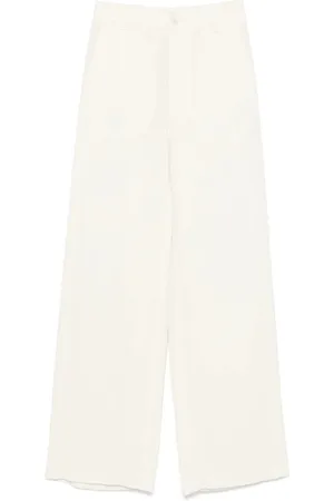 BARENA Femme, Pantalons, , Taille: 40 FR Pantalon Écru avec Fermeture Éclair Cachée et Poches