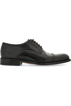 Salvatore Ferragamo Homme, Chaussures, Noir, Taille: 43 EU Derbies Plates Noires