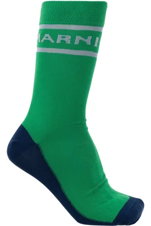 Marni Homme, Sous-vêtements, Vert, Taille: L Chaussettes avec Logo