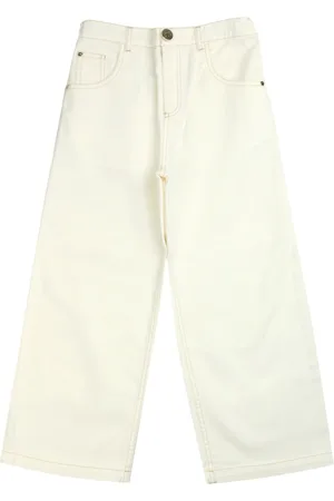 Elisabetta Franchi Femme, Jeans, Blanc, Taille: 40 FR Jean Droit Statement