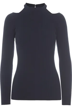 Bitte Kai Rand Femme, Tops, Noir, Taille: 40 FR Chemisier Épaule Dénudée Bleu Nuit Profond