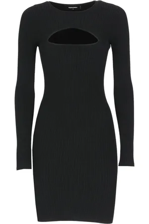 Dsquared2 Femme, Robes, Noir, Taille: 40 FR Robe Élastique Côtelée