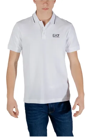 EA7 Homme, Tops, Blanc, Taille: M Polo à Manches Courtes