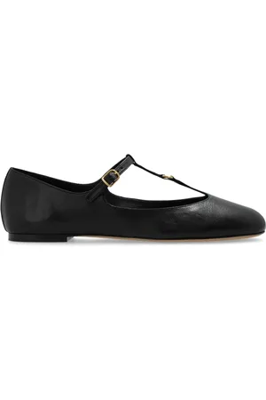 Chloé Femme, Chaussures, Noir, Taille: 35 EU Ballerines en cuir Marcie