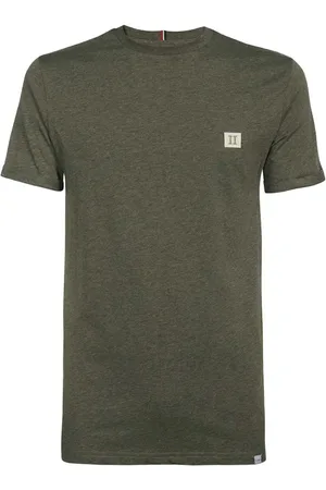 Les Deux Homme, Tops, Vert, Taille: S T-shirt Logo en Coton