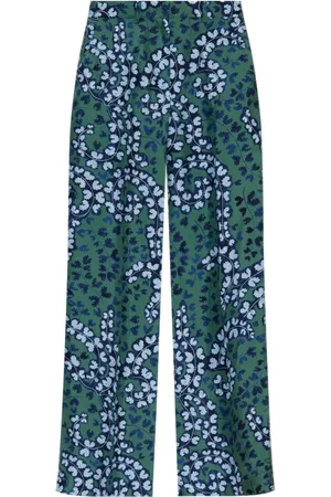 Lanvin Femme, Pantalons, Vert, Taille: 36 FR Pantalon Large