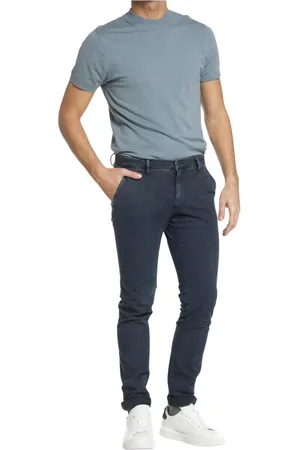 Masons Homme, Pantalons, Bleu, Taille: 3XL Pantalon Chino Essential Style Milano