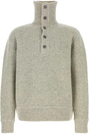 DRIES VAN NOTEN Homme, Pulls, Gris, Taille: L Pull Douillet en Laine Grise