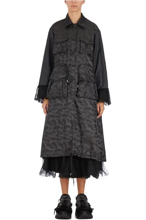Comme des Garçons Femme, Manteaux, Noir, Taille: 38 FR Utility Overshirt