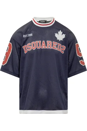 Dsquared2 Homme, Tops, Bleu, Taille: S T-shirt Coupe Baseball Décontracté