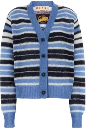 Marni Femme, Pulls, Multicolore, Taille: 36 FR Cardigan Coloré en Mélange de Mohair