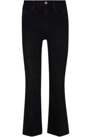 Liu Jo Femme, Jeans, Noir, Taille: W28 Jean Flare Court Taille Haute