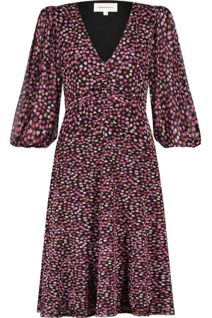 Fabienne Chapot Femme, Robes, Rose, Taille: 42 FR Robe Midi à Imprimé Floral