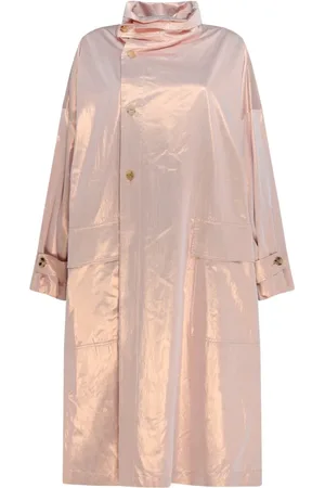 ALYSI Femme, Manteaux, Rose, Taille: 34 FR Parka Rose Métallique Imperméable