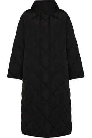 Stand Studio Femme, Manteaux, Noir, Taille: 40 FR Manteau d`hiver matelassé à capuche