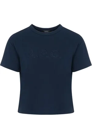 A.P.C. Femme, Tops, Bleu, Taille: 36 FR T-shirt en coton Anine